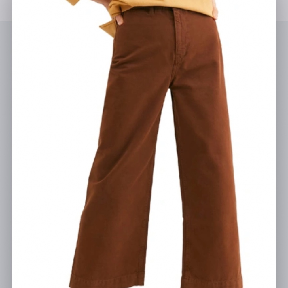 Free people patti wide leg crop pants